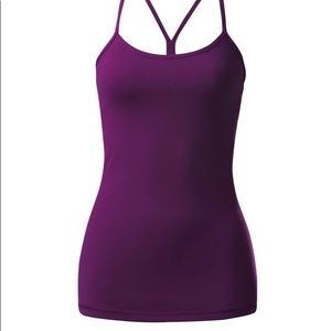 lululemon power y tank in chilled grape